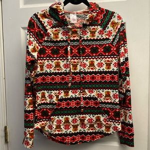 No Boundaries Pullover Hoodie Reindeer Design Super Soft Cozy, Kids Size…